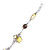 Amber station bracelet, 'Bubbly Bee' - 925 Silver Amber Bee Station Bracelet with Openwork Accents (image 2d) thumbail