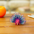 Wood alebrije figurine, 'Cute Porcupine in Fuchsia' - Hand-Painted Wood Alebrije Porcupine Figurine in Fuchsia (image 2b) thumbail