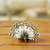 Wood alebrije figurine, 'Cute Porcupine in Black' - Hand-Painted Wood Alebrije Porcupine Figurine in Black (image 2) thumbail