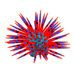 Wood alebrije figurine, 'Cute Porcupine in Turquoise' - Hand-Painted Wood Alebrije Porcupine Figurine in Turquoise