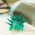 Wood alebrije figurine, 'Cute Porcupine in Jade' - Hand-Painted Wood Alebrije Porcupine Figurine in Jade Green