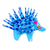 Wood alebrije figurine, 'Cute Porcupine in Sky Blue' - Hand-Painted Wood Alebrije Porcupine Figurine in Blue