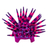 Wood alebrije figurine, 'Cute Porcupine in Purple' - Hand-Painted Wood Alebrije Porcupine Figurine in Purple