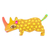 Figurilla de alebrije de madera - Alebrije Rinoceronte Amarillo de Madera Pintada a Mano