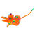 Wood alebrije shelf sitter figurine, 'Orange Cute Cat' - Orange Cat Hand-Painted Wood Alebrije Shelf Sitter Figurine  (image 2c) thumbail