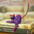 Wood alebrije figurine, 'Placid Feline in Purple' - Hand-Painted Purple Copal Wood Alebrije Cat Figurine