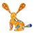Wood alebrije figurine, 'Fluffy Honey Ears' - Butterfly-Themed Honey Copal Wood Alebrije Bunny Figurine (image 2c) thumbail