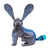 Wood alebrije figurine, 'Fluffy Midnight Ears' - Blue and Black Copal Wood Alebrije Bunny Figurine (image 2c) thumbail
