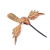 Wood alebrije ornament, 'Caramel Flight' - Painted Caramel Copal Wood Alebrije Hummingbird Ornament thumbail