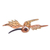 Wood alebrije ornament, 'Caramel Flight' - Painted Caramel Copal Wood Alebrije Hummingbird Ornament (image 2b) thumbail