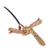 Wood alebrije ornament, 'Caramel Flight' - Painted Caramel Copal Wood Alebrije Hummingbird Ornament (image 2d) thumbail