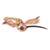 Wood alebrije ornament, 'Caramel Flight' - Painted Caramel Copal Wood Alebrije Hummingbird Ornament (image 2e) thumbail