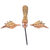 Wood alebrije ornament, 'Caramel Flight' - Painted Caramel Copal Wood Alebrije Hummingbird Ornament (image 2f) thumbail