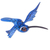 Wood alebrije ornament, 'Cyan Flight' - Painted Cyan Copal Wood Alebrije Hummingbird Oornament (image 2c) thumbail