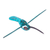 Wood alebrije ornament, 'Caribbean Flight' - Painted Caribbean Blue Wood Alebrije Hummingbird Ornament (image 2e) thumbail