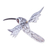 Wood alebrije ornament, 'Grey Flight' - Painted Grey Copal Wood Alebrije Hummingbird Ornament (image 2c) thumbail