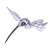 Wood alebrije ornament, 'Grey Flight' - Painted Grey Copal Wood Alebrije Hummingbird Ornament (image 2d) thumbail