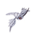 Wood alebrije ornament, 'Grey Flight' - Painted Grey Copal Wood Alebrije Hummingbird Ornament (image 2e) thumbail