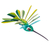 Wood alebrije ornament, 'Jungle Plumage' - Hand-Painted Green Copal Wood Alebrije Bird Ornament (image 2f) thumbail