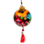 Wood ornament, 'Oaxaca's Red Spring' - Hand-Painted Floral Copal Wood Ornament in Red Hues