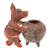 Ceramic figurine, 'Red Colima Dog' - Ceramic Pre-Hispanic Dog Figurine Handcrafted in Mexico (image 2c) thumbail