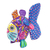 Alebrije-Figur aus Holz - Handbemalte Alebrije-Fischfigur aus blau-violettem Kopalholz