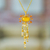 Gold-accented citrine and cubic zirconia pendant necklace, 'Absolute Joy' - Gold-Accented Citrine and Cubic Zirconia Pendant Necklace