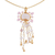 Gold-accented multi-gemstone pendant necklace, 'Absolute Hope' - Multi-Gemstone Pendant Necklace with Gold-Plated Chain