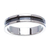Men's silver band ring, 'Zen Energy' - Men's Taxco 950 Silver Band Ring Oxidized Polished Finishes (image 2b) thumbail