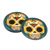 Decoupage wood coasters, 'La Catrina' (set of 4) - 4 Decoupage Pinewood Coasters with Day of the Dead Motifs (image 2c) thumbail