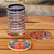 Posavasos de madera decoupage, (juego de 4) - 4 posavasos de madera de pino decoupage con motivos huicholes mexicanos