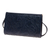 Leather sling, 'Historic Floral in Midnight' - Floral Patterned Leather Sling and Clutch in a Midnight Hue