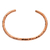 Pulsera de puño de cobre, 'Encanto texturizado' - Pulsera de puño de cobre texturizado hecha en México