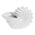 Ceramic flower pot, 'Naturally Shelly' - Handcrafted Shell-Shaped Ceramic Flower Pot in White