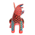 Wood alebrije figurine, 'Curious Cat in Red' - Wood Cat Alebrije Figurine in Red Hand-Painted in Mexico