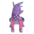 Wood alebrije figurine, 'Curious Cat in Purple' - Wood Cat Alebrije Figurine in Purple Hand-Painted in Mexico