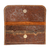 Leather wallet, 'Chocolate Arcadia' - Baroque-Inspired Floral and Leafy Chocolate Leather Wallet