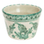 Maceta de cerámica - Macetero floral de cerámica estilo Talavera en marfil y verde