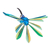 Wood hanging alebrije sculpture, 'Cheerful Hummingbird' - Wood Hanging Alebrije Hummingbird Sculpture in Blue (image 2f) thumbail