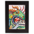 'Horned Lizard Alebrije' - Pintura expresionista acuarela alebrije lagarto cornudo