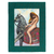 'Mujer a caballo' - Pintura impresionista estirada firmada de mujer a caballo