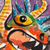 'Angry Dragon Alebrije' - Pintura tradicional de dragón alebrije acuarela multicolor