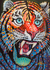 'Colorful Tiger' (2020) - Cuadro Acrílico Pop Art de Tigre en Estilo Alebrije Mexicano