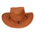 Leather hat, 'Classic Copper' - Handcrafted 100% Leather Hat in a Copper Base Hue