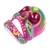 Recycled cardboard mask, 'Fuchsia Underworld' - Hand-Painted Fuchsia Recycled Cardboard Skull Mask