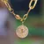 Gold-plated pendant necklace, 'Virgo Born' - Cubic Zirconia Virgo Pendant Necklace with 24k Gold Plating