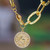 Gold-plated pendant necklace, 'Capricorn Born' - Zodiac-Themed 24k Gold-Plated Capricorn Pendant Necklace