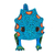 Wood alebrije figurine, 'Chameleonic Blue' - Hand-Painted Blue Copal Wood Chameleon Alebrije Figurine (image 2b) thumbail