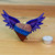 Wood alebrije ornament, 'Purple Wings of the Heart' - Hand-Painted Copal Wood Winged Heart Ornament in Purple (image 2j) thumbail