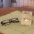 Onyx tealight candleholder, 'Avant-Garde Sparkles' - Modern Cube-Shaped Natural Onyx Tealight Candleholder